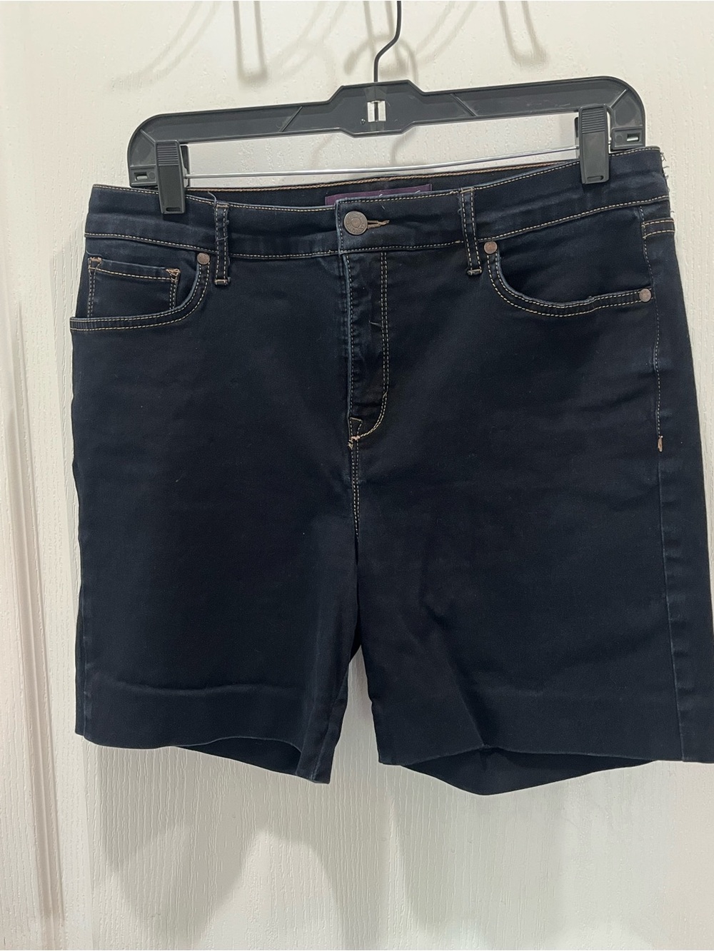 Gloria Vanderbilt Black High Waist Denim Shorts